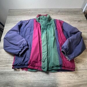 Stars‎ & Stripes Jacket Mens XL Multicolor 90s Colorblock Vintage Bomber Sailing